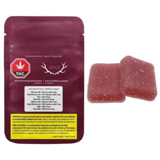 Wyld | Real Fruit Pomegranate Soft Chews | Edible